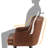 26''H Upholstered 360°Swivel Counter Height Bar Stools, Wood Legs Kitchen Island Chairs-211219935-210338530