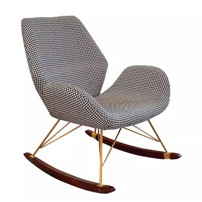 North Europe thousand bird lattice rocking chair Solid Wood Rocking Chair