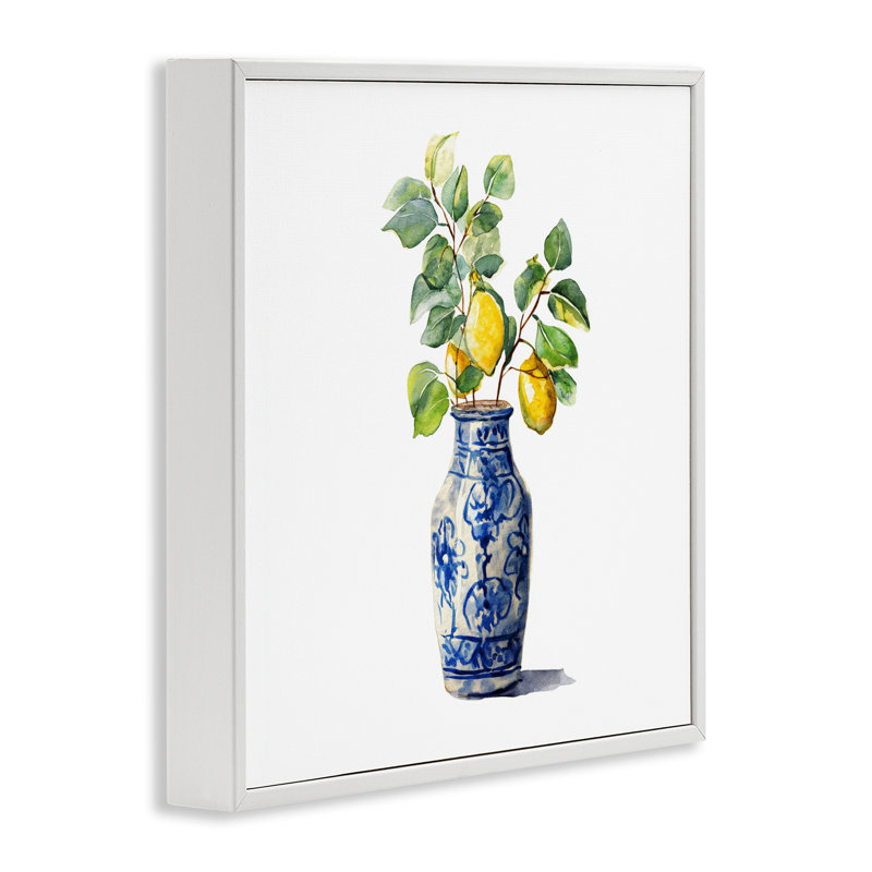 Vase de soleil, estampe numérique, conception de Svetlana Aleynikova, H 17 po x l 17 po, Giclée encadrée blanc bord de mer