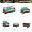 Argyri 9 - Person Outdoor Wicker Patio Conversation Furniture Set with Fire Pit Table-87074394-87292171