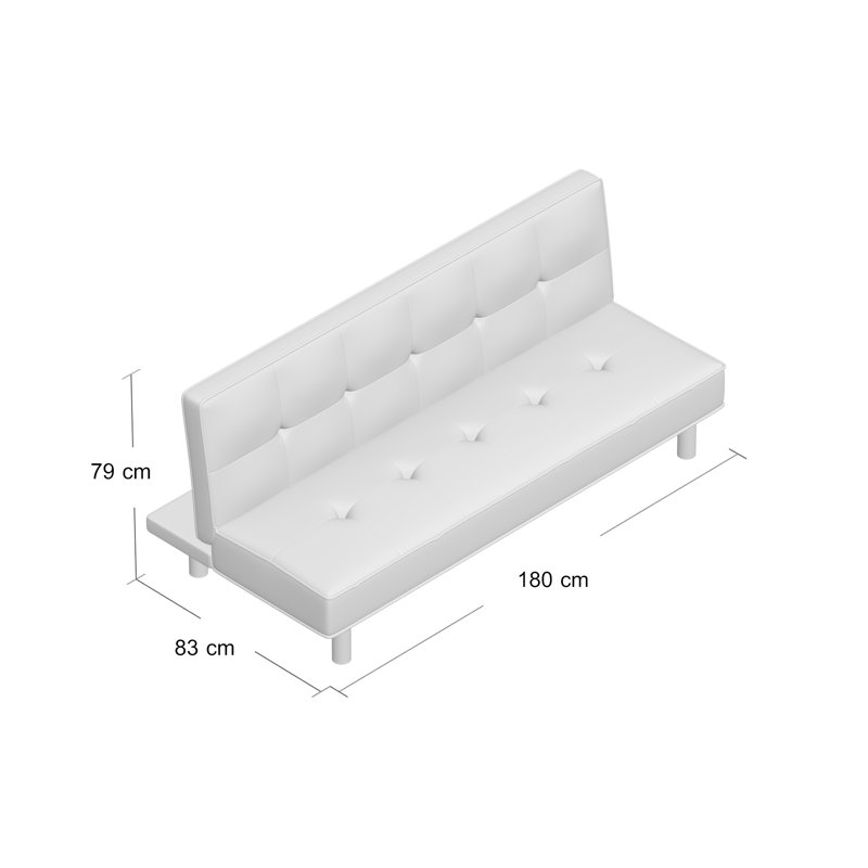 Middletown 3 Seater Sofa Bed, Chocolate