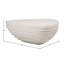 Albin Concrete Outdoor Coffee Table, White