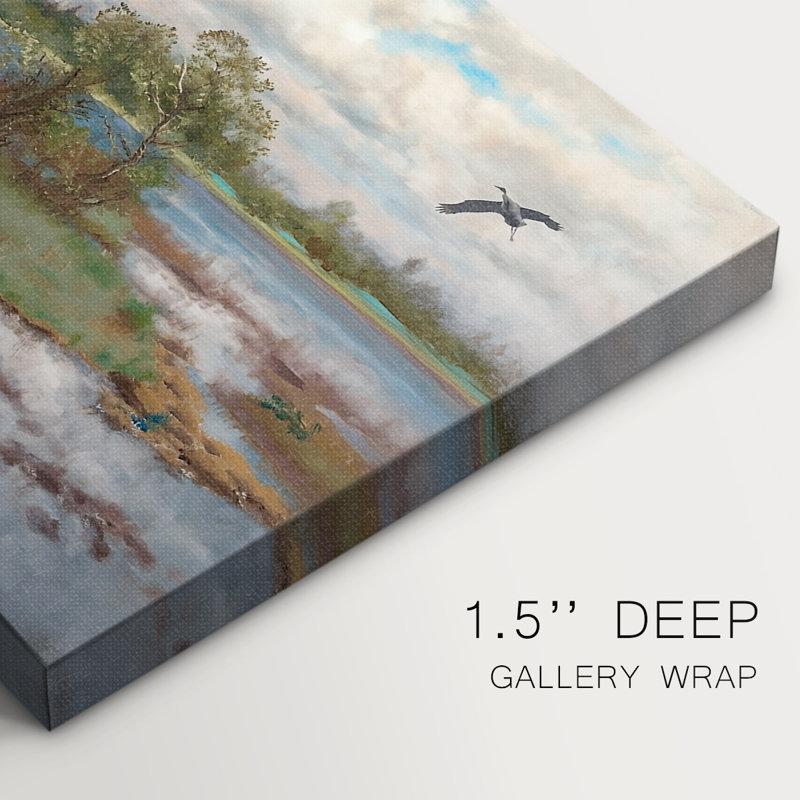 Cranes in the Marsh-Bruno Liljefors-Gallery Wrapped Canvas-1893, 24 x 36