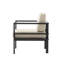 Sièges de patio de 27,7 po, structure en aluminium, coussins, chaise au design épuré pour une utilisation à l'extérieur, construction, coussin, espaces élégants