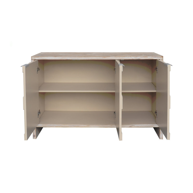 Armoire de rangement à 3 portes en bois de style campagnard Accent