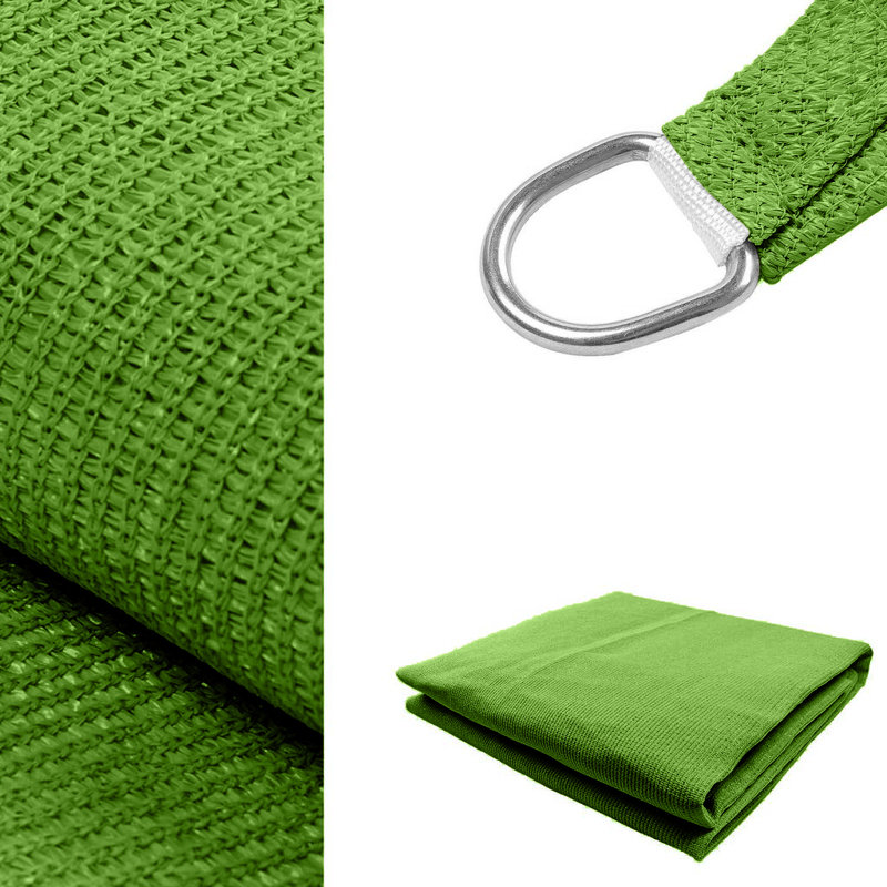 Green HDPE 8' x 10' Rectangular Shade Sail