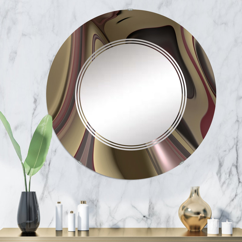 Fraipont - Miroir mural moderne rond, 32 po x 32 po