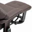 Fauteuil inclinable de massage classique en similicuir brun avec pivotement à 360 ° et repose-pieds