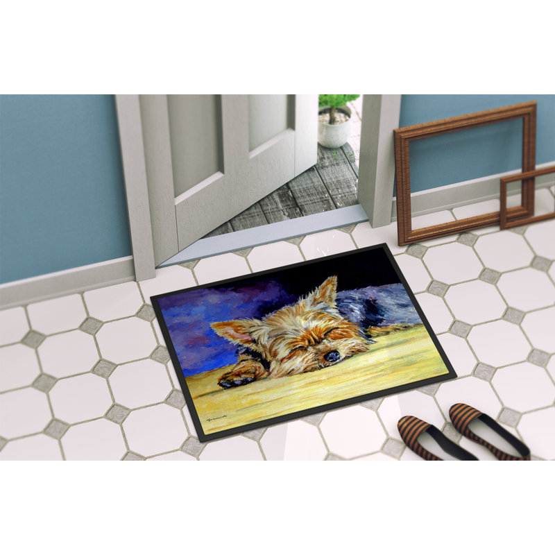 Tapis antidérapant Washta Yorkie, Rectangle 1 pi 6 po x 2 pi 3 po
