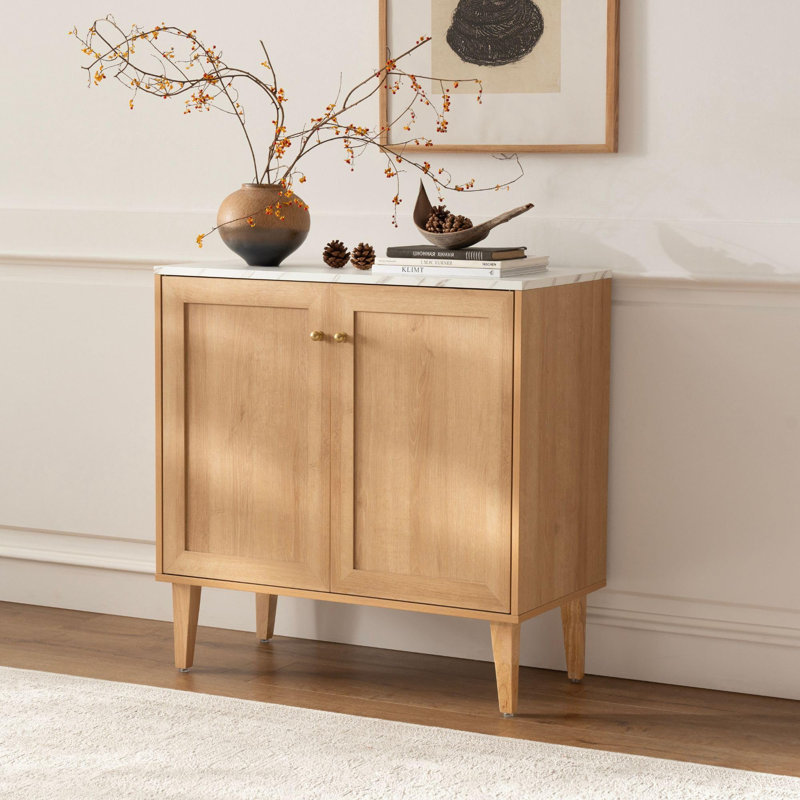 Hrant  2-door Accent  Cabinet, Oak, 1