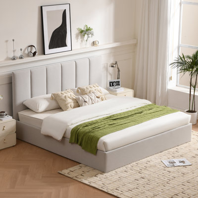 Juanetta Hydraulic Lift Up Storage Upholstered Platform Bed