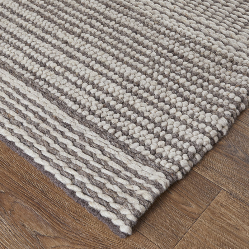 Hamden Modern Stripes, Beige/Brown Area Rug, Rectangle 3'6" x 5'6"