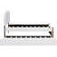 Lit plateforme simple avec revêtement et gigogne en blanc - tête de lit ergonomique à matériaux durables-1426347422