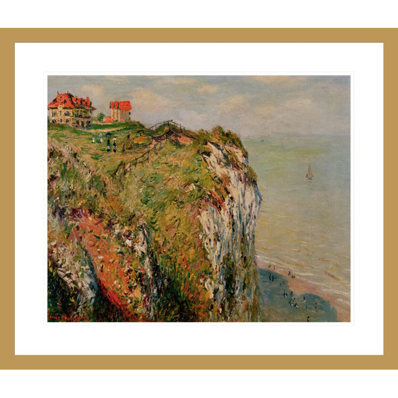 «Cliff at Dieppe» par Claude Monet, impression giclée encadrée, H 23,5 po x l 27,39 po