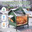Orthopedic Elevated Hooded Cat Mat Nest Bolster Pet Bed