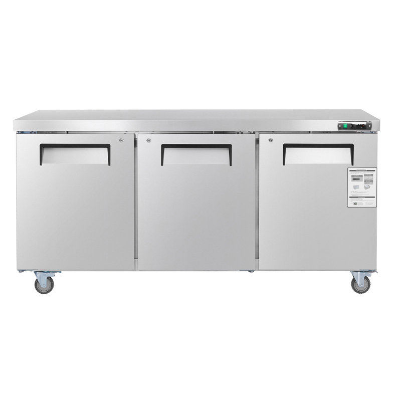 Commercial Freezer Prep Table Stainless Steel 72 inch Triple Door