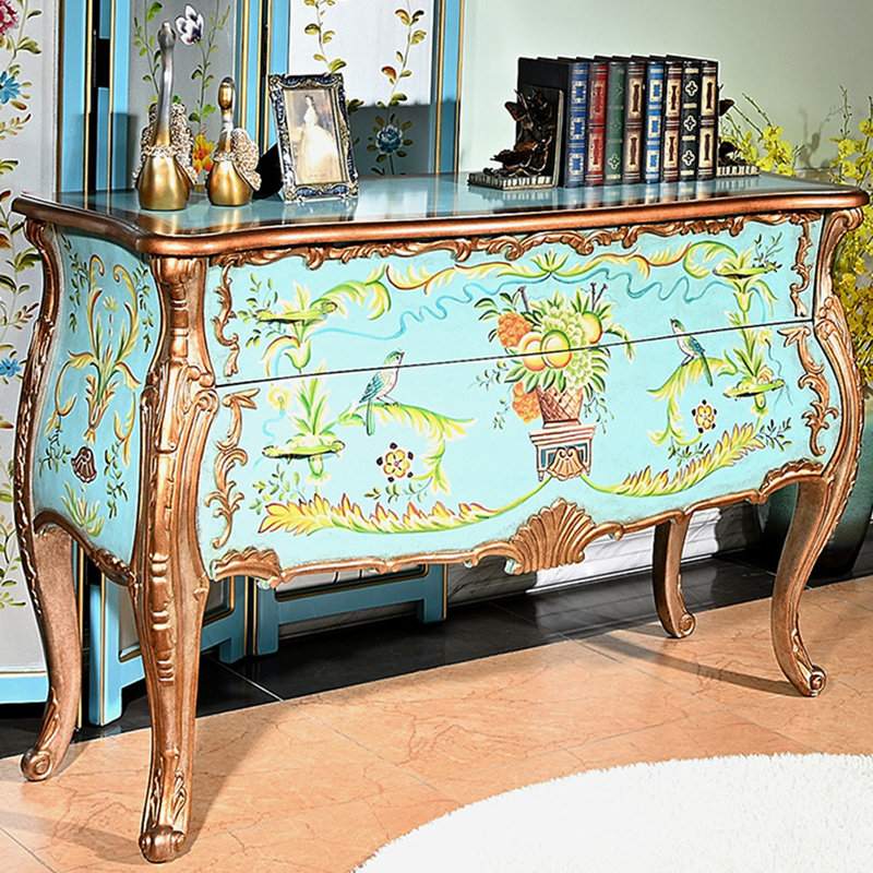 Armoire décorative peinte
