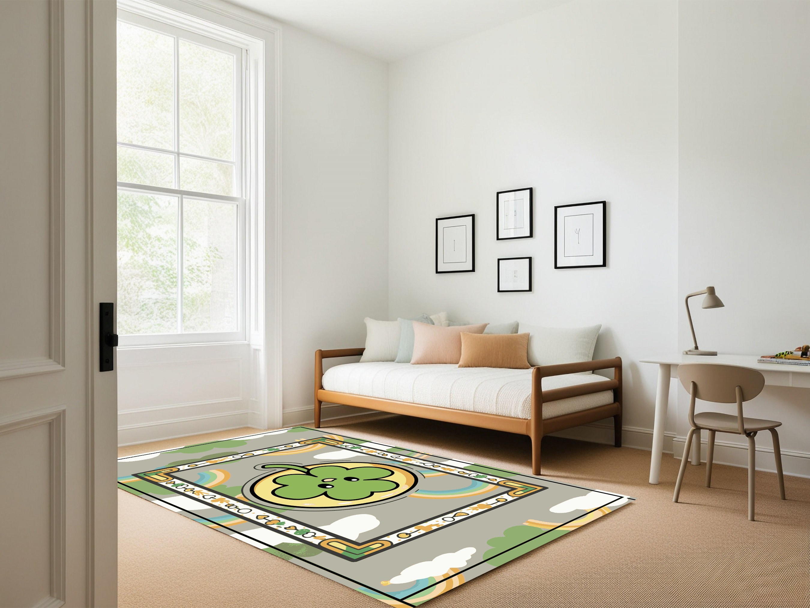 The Holiday Aisle® Saint Patrick's Day Clover Leprechaun Holiday Rug ...