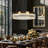  Shymir Gold Crystal Drum Integrated LED Chandelier