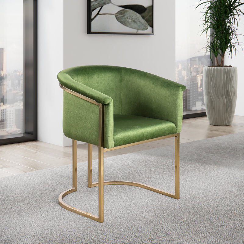 Fauteuil Izakeel, Velours olive