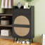Rotin, armoire à 2 portes et 1 tiroir Allen, range-chaussures, double couche, convient à l'entrée-956629549
