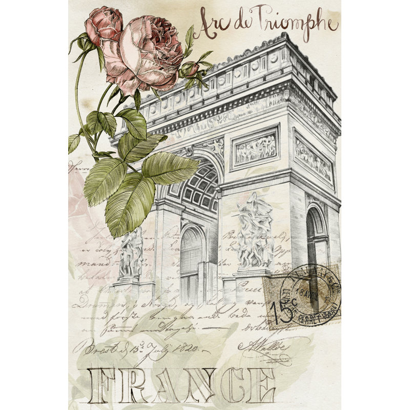 Paris Sketchbook II by Jennifer Paxton Parker - Print on Canvas, 30cm H x 20cm W, Wrapped Canvas
