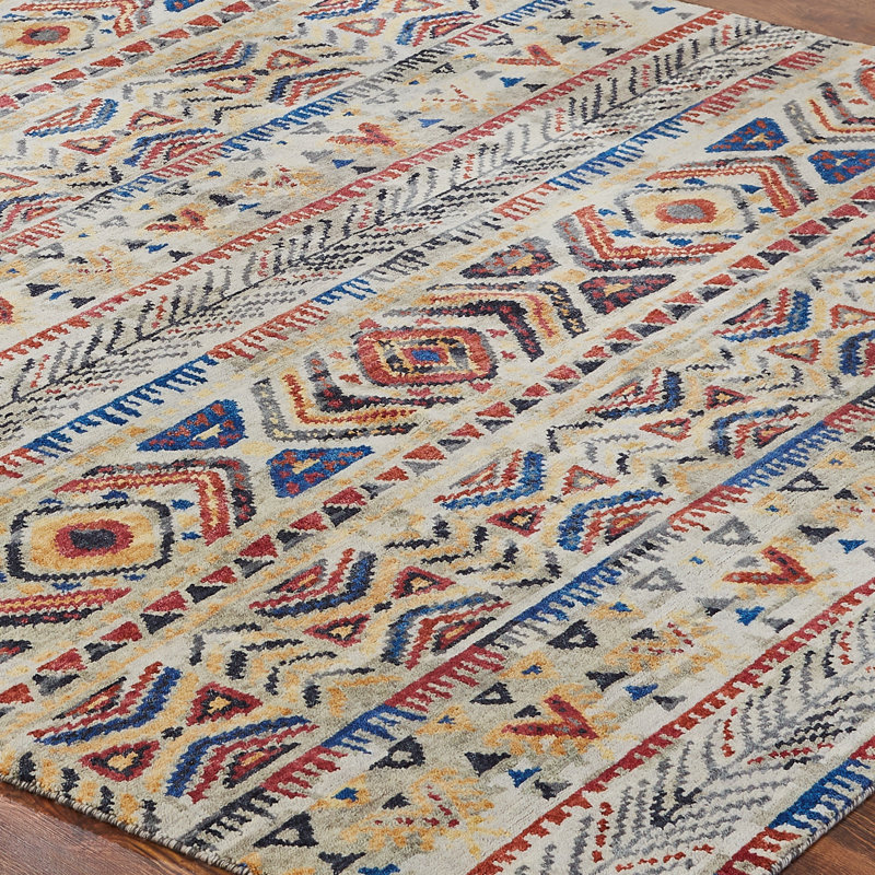 Mesa Mirage Hand Knotted Area Rug, Rectangle 6' x 9'