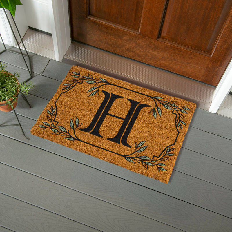 Monogram Coir Mat, Letter "H"