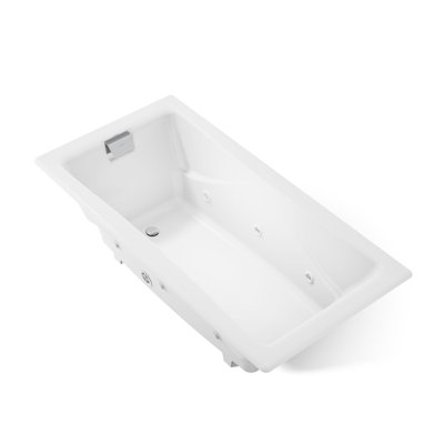 Baignoire tourbillon en fonte avec chauffe-eau 72 po x 36 po Tea-for-Two