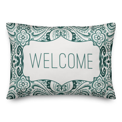  Housse et insert pour oreiller rectangulaire Welcome