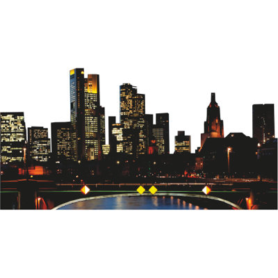 H13751 Frankfurt German Bridge Skyline Cardboard Cutout Standee Standup