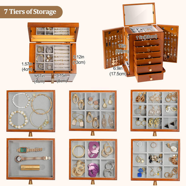 Red Barrel Studio® Wood Jewelry Box + & Reviews