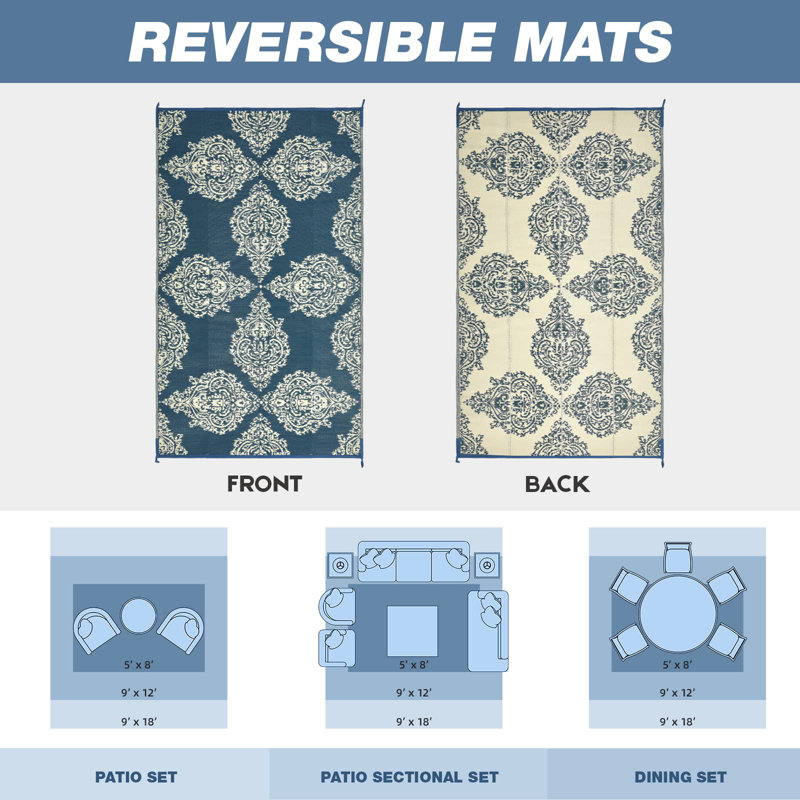 Outdoor Rug, Rectangle 18' x 9'