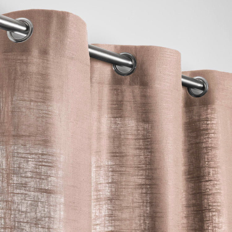 Bellavista Semi Sheer Curtain Single Panel, Width 350 x Drop 280cm, Light Beige