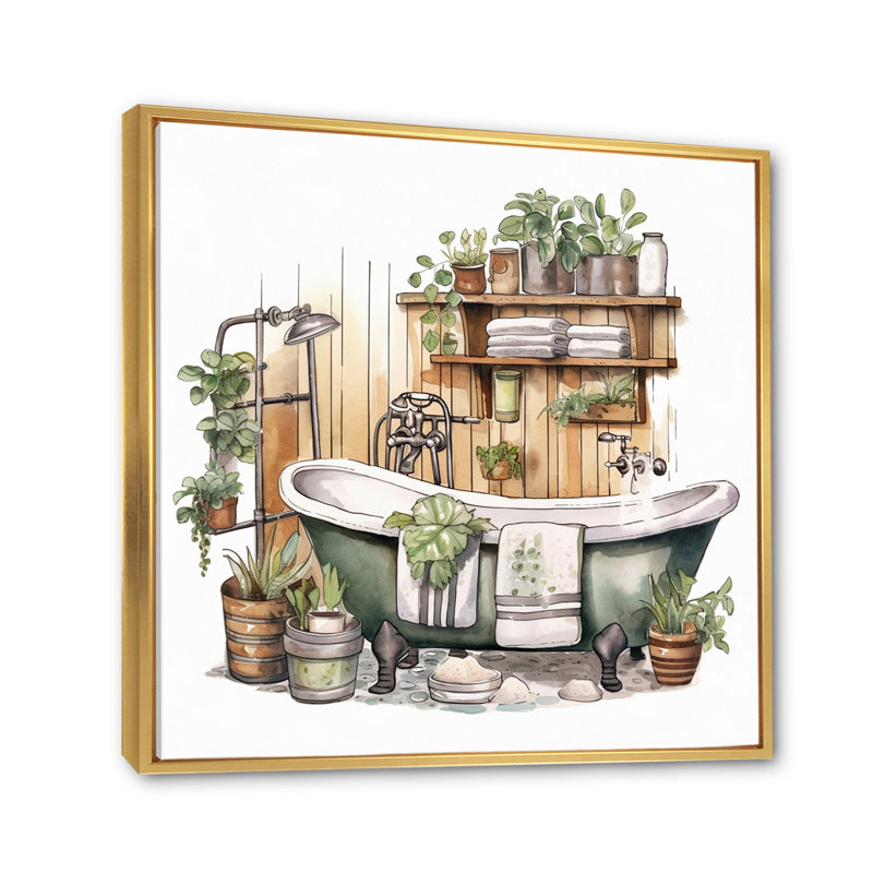 Décor de salle de bain naturel XXXVI - Impressions encadrées pour salle de bain, H 30 po x l 40 po x P 1,5 po