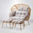 Corenda Hammock Double Swing Chair with Ottomans-1090806729-1090806730