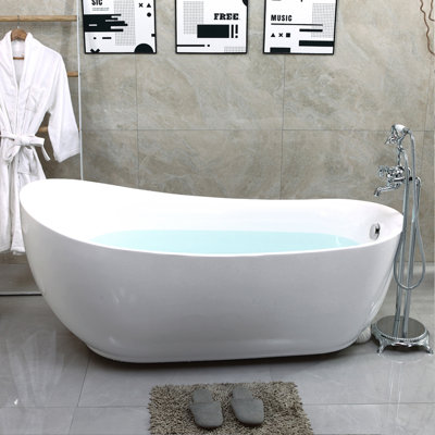 71" x 35" Freestanding Soaking Bathtub