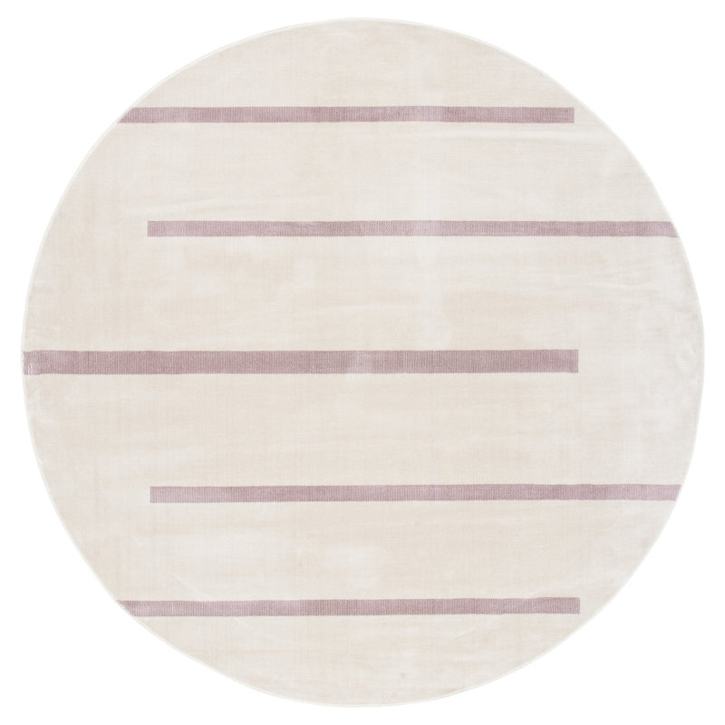 Bchester 300 Performance Striped Rug, Round 6'7"