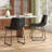 Evre Bar Stools Set of 2, PU Leather Counter Height Bar Stools,  Modern Barstools with Metal Legs and Footrest, Urban Armless Dining Chairs with Backrest for Kitchen Island-1061814482-1064943645