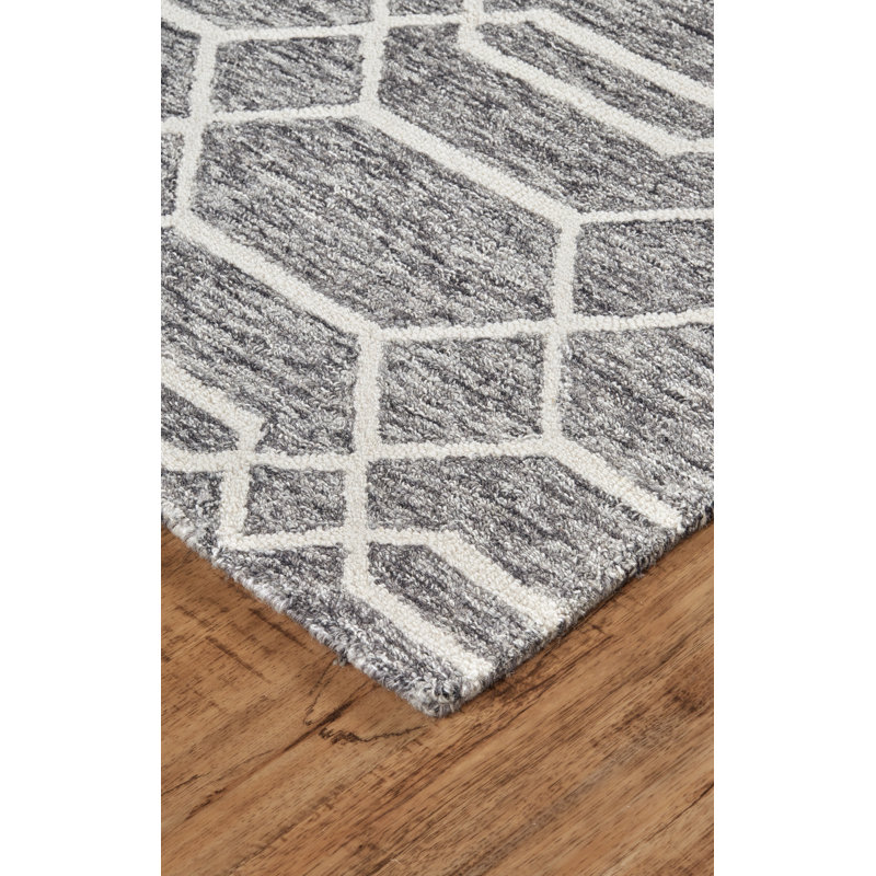 Binne Performance Wool Geometric Indoor Rug, Rectangle 10' x 14'
