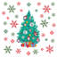 Décalcomanie murale amis de l’arbre de noël
