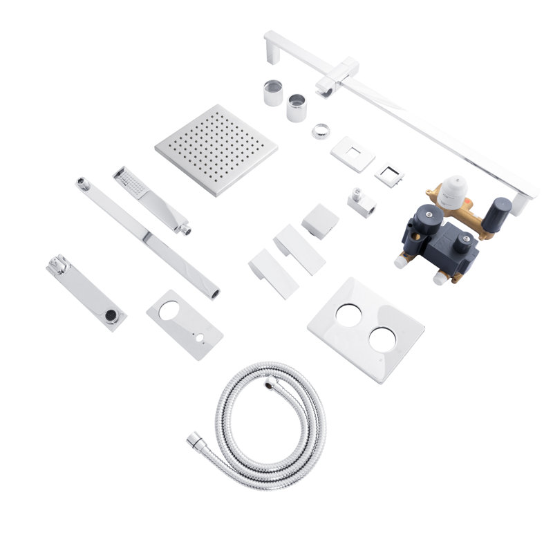 Bliss Complete Shower System with Rough-in Valve, Chrome