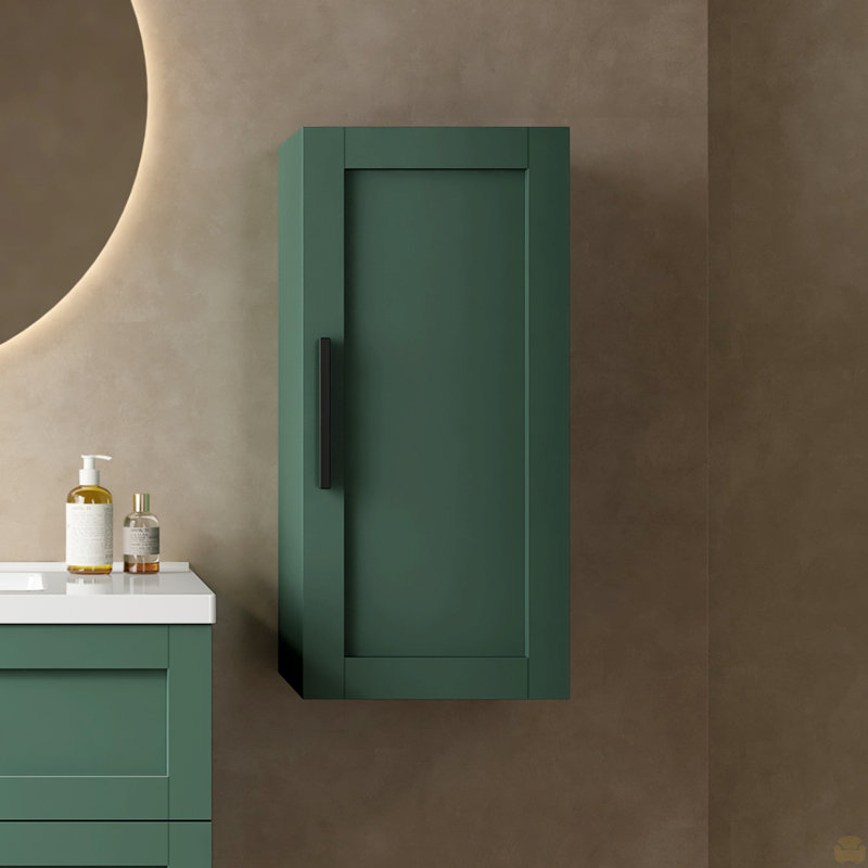 Armoire de salle de bain murale flottante 14 "avec porte et tablette