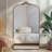 Vintage Ornate Arched Full Length Floor Mirror, Metal Framed, Ideal For Entryway, Living Room, And Bedroom Decor