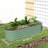 Raised Garden Bed, 7' x 3' x 1' Galvanized Planter Box, Brown-143258493-172238301