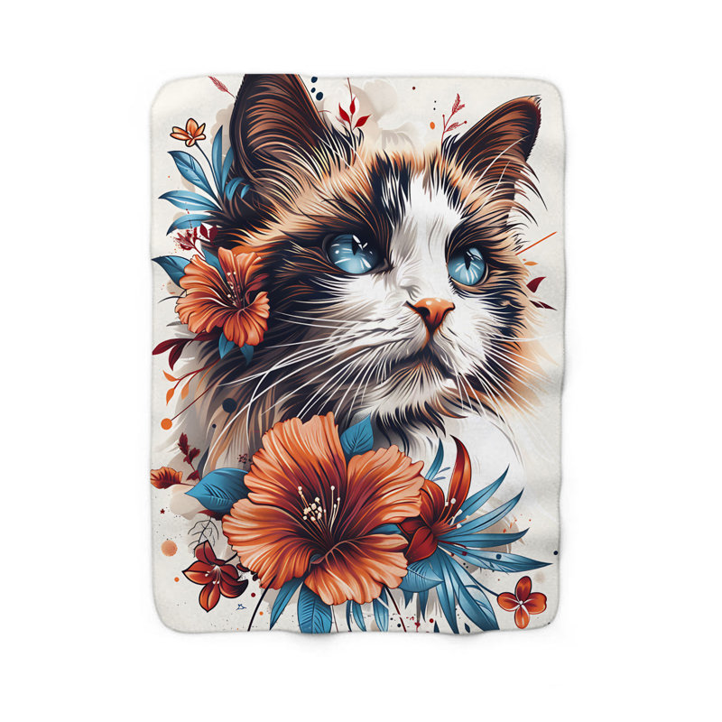  Couverture florale élégante, L 60 po x L 80 po