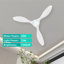 Ventilateurs de plafond de 42 pouces avec lumières et télécommande - blanc-362289053