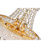 Huges Crystal 14" Gold Chandelier for Dining Rooms Living Rooms Kitchens Powder Rooms, 6-Light with E12 Bulb Base-138916154-31769327
