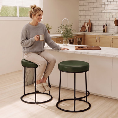 Iron Counter Stool with Iron Frame