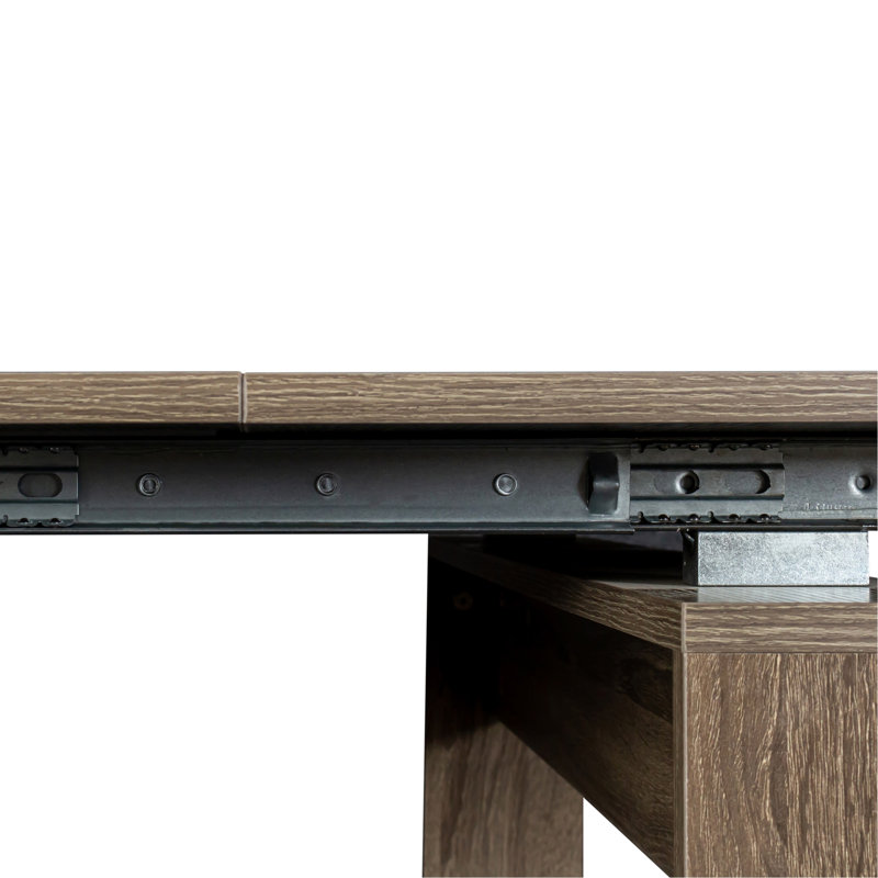 Console multifonctionnelle, extensible 118,50 po, construction, peu encombrante, brun, bureau extensible 118,83 po x 34,78 po x 31,62 po, maquillage, 119,02 lb